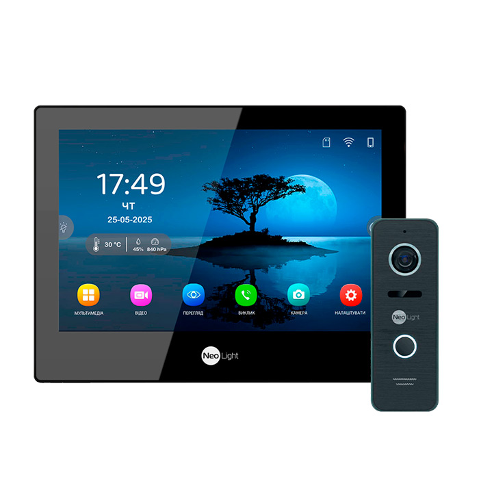 Комплект видеодомофона NeoLight Alpha Hybrid HD KIT B/Graphite