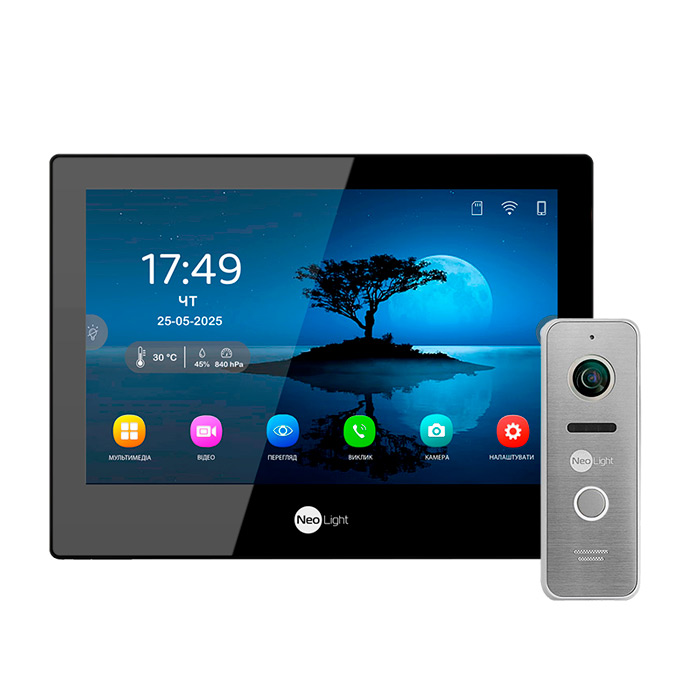 Комплект видеодомофона NeoLight Alpha Hybrid HD KIT B/Silver