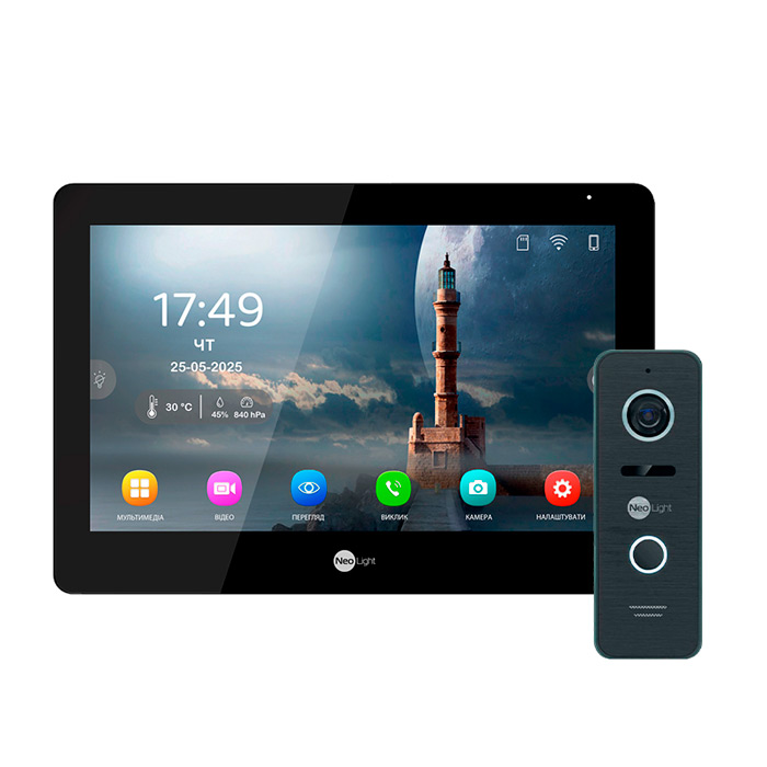 Комплект видеодомофона NeoLight Mezzo Hybrid HD KIT B/Graphite