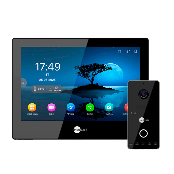 Комплект видеодомофона NeoLight Alpha Hybrid IPWO KIT B/Black