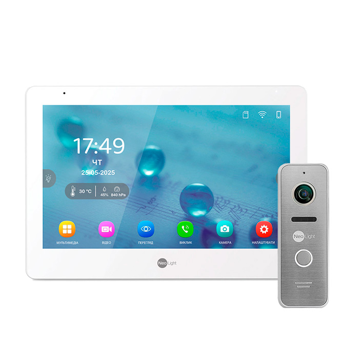 Комплект відеодомофону NeoLight Mezzo Hybrid HD KIT SilverP