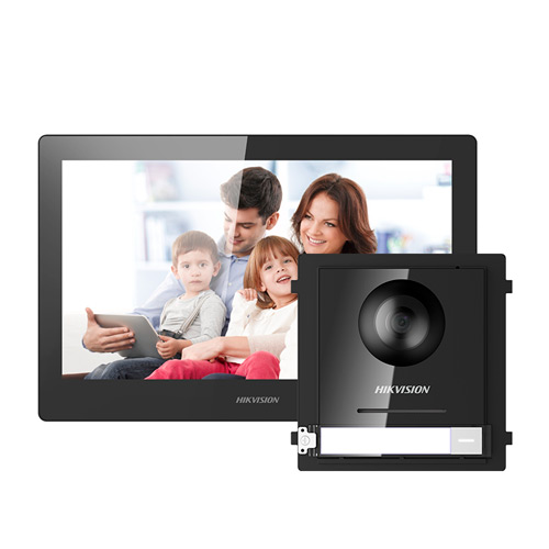 Комплект видеодомофона Hikvision DS-KH8520-WTE1 + DS-KD8003-IME1 — фото 1