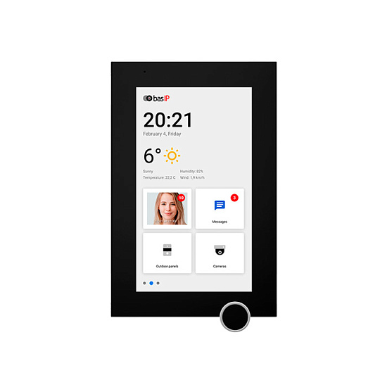 Відеодомофон BAS-IP AZ-07LF Black — фото 1