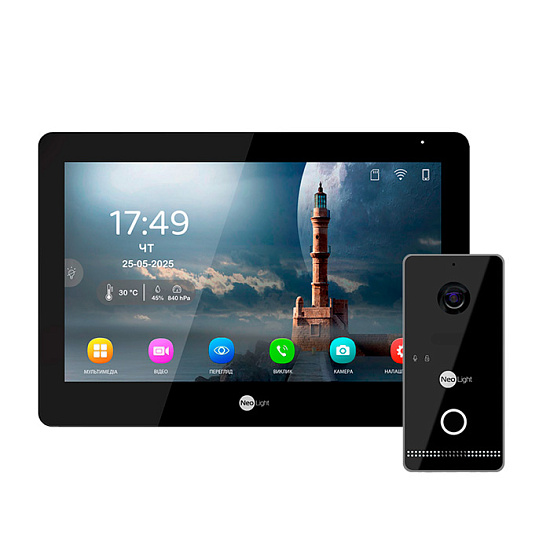 Комплект відеодомофону NeoLight Mezzo Hybrid IPWO KIT B/Black
