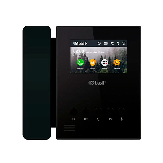 Відеодомофон BAS-IP AU-04LA Black — фото 1